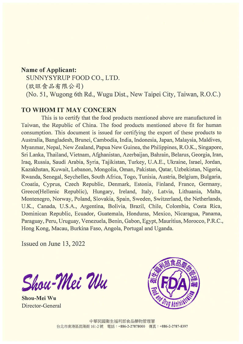 Free Sales Certificate-Can